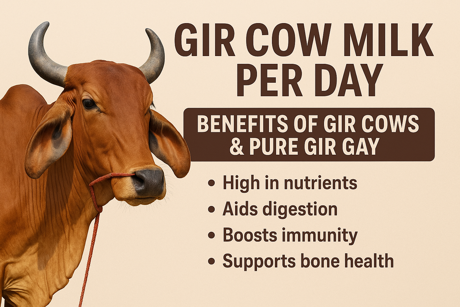Gir Cow Milk Per Day | Benefits of Gir Cows & Pure Gir Gay
